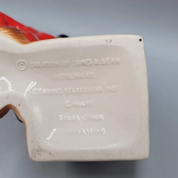 Vintage Jim Beam Fox Swizzle Stick Holder 1981 Dice Ceramic - Picture 12 of 12